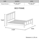 Noe Bedframe Queen Size Melbournians Furniture