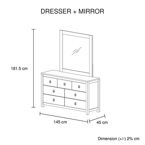 Noe Dresser With Mirror Melbournians Furniture