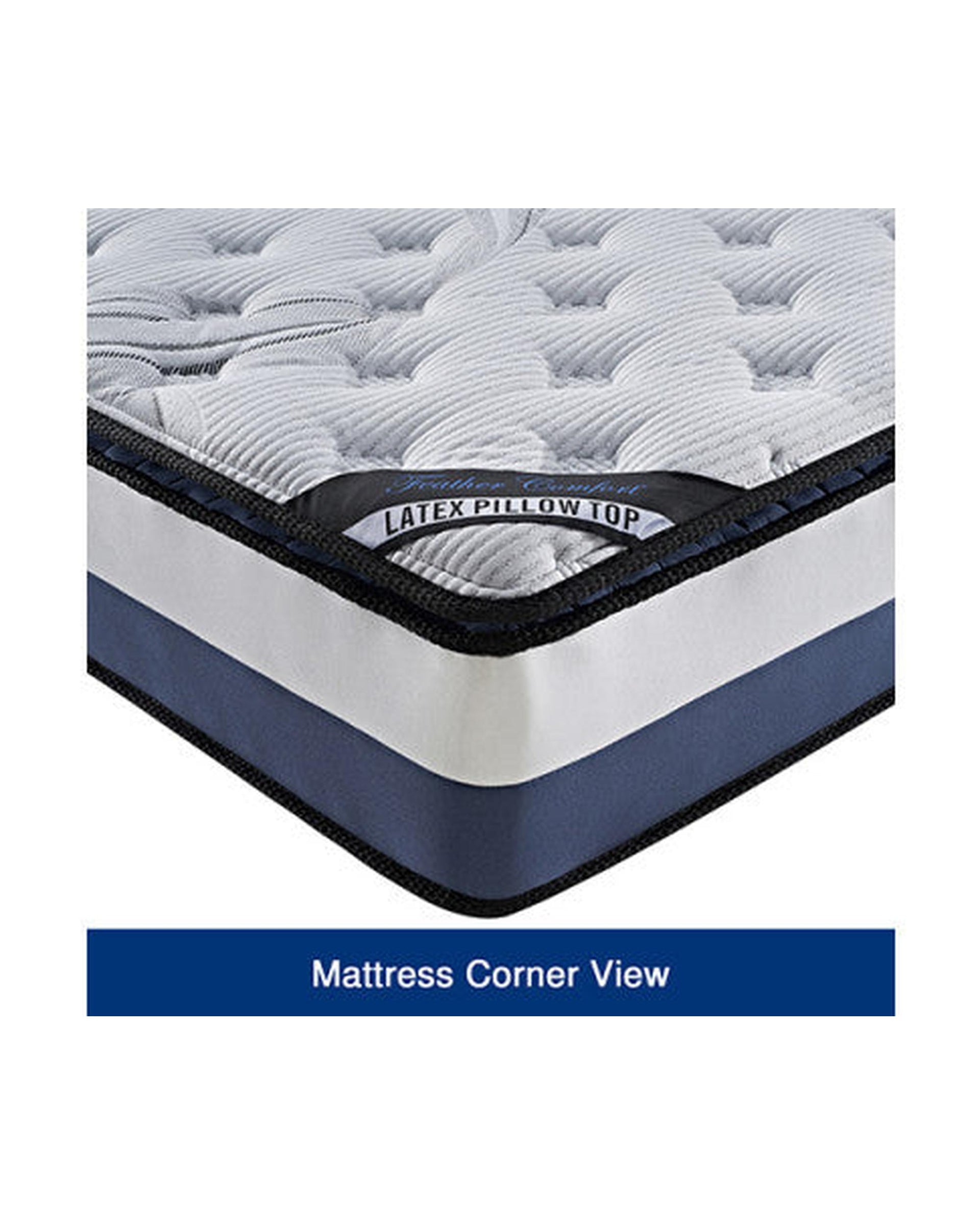 Mattress Latex Pillow Top Pocket Spring Foam Medium Firm Bed - 5 Sizes Feather Comfort