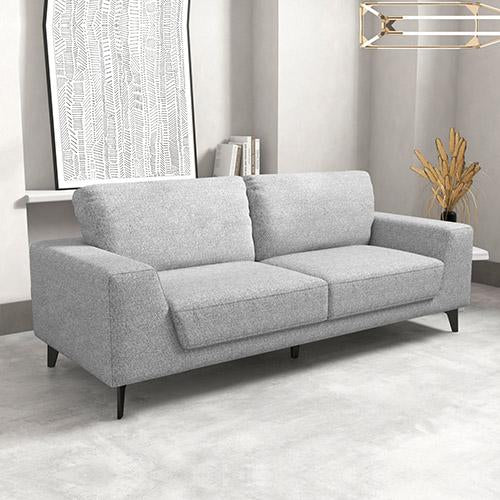 Hopper 3 Seater Fabric Sofa Light Grey Colour Melbournians Furniture