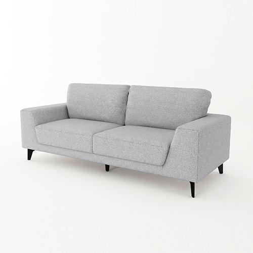 Hopper 3 Seater Fabric Sofa Light Grey Colour Melbournians Furniture