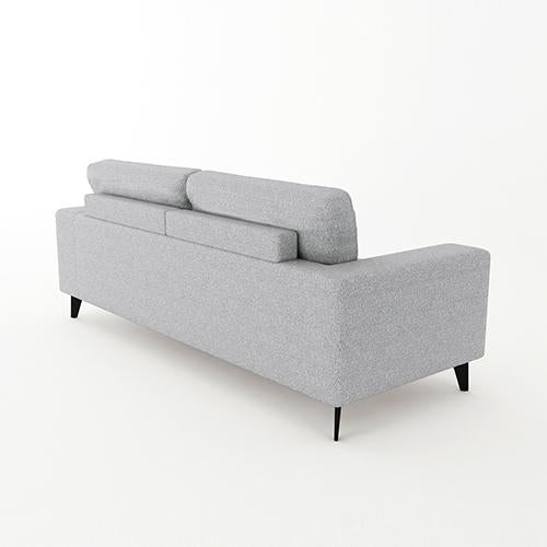 Hopper 3 Seater Fabric Sofa Light Grey Colour Melbournians Furniture
