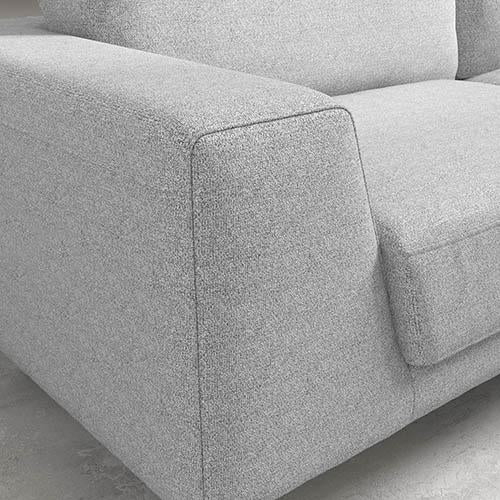 Hopper 3 Seater Fabric Sofa Light Grey Colour Melbournians Furniture