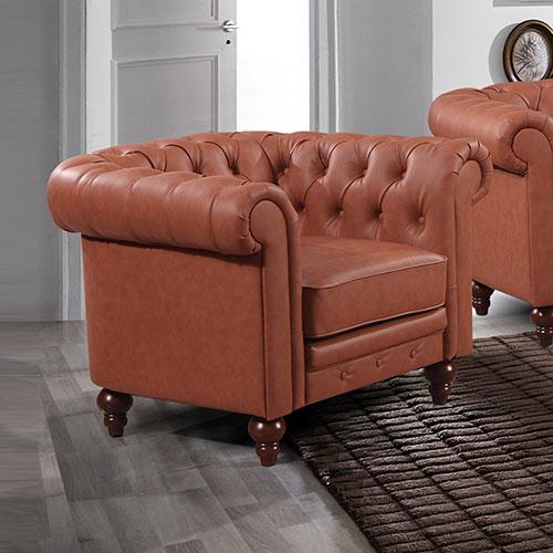 Madeline 1 Seater Brown Melbournians Furniture