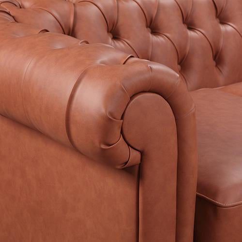 Madeline 3 Seater Brown Melbournians Furniture