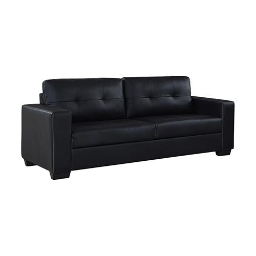 Nikki Sofa Black Colour 3 Seater PU Leather Melbournians Furniture