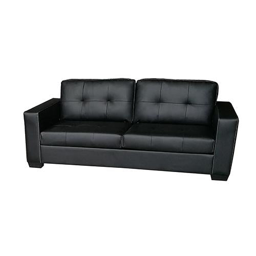 Nikki Sofa Black Colour 3 Seater PU Leather Melbournians Furniture
