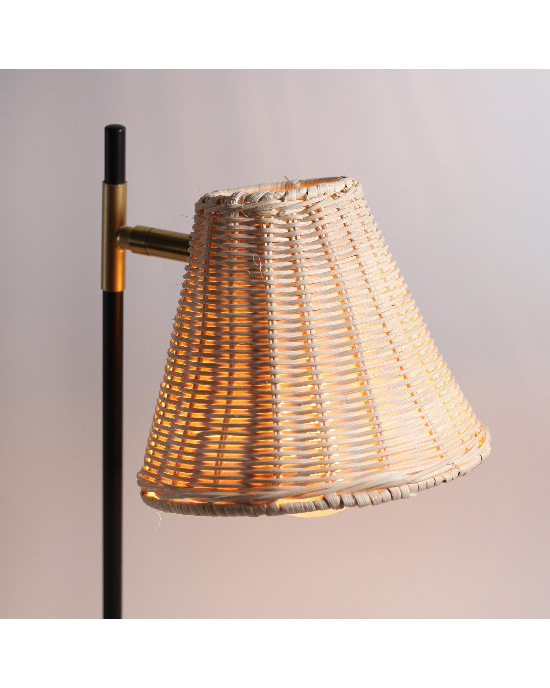 Yvette Rattan Floor Lamp Big Bedding Australia