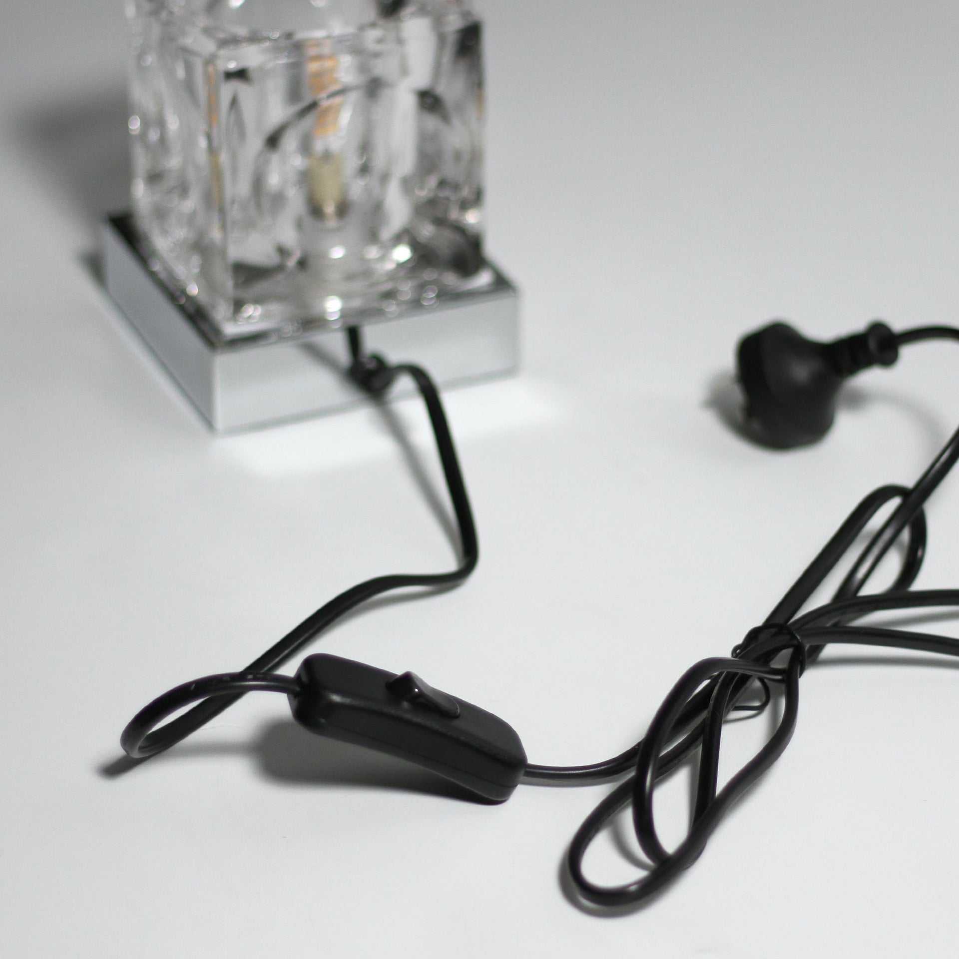 Bianca Glass Table Lamp with LED Bulb Big Bedding Australia