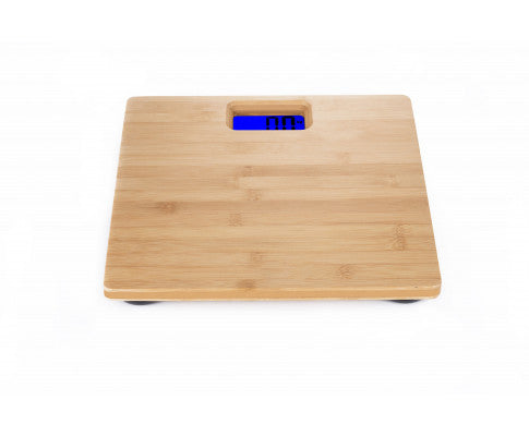 180KG Bamboo Natural Personal Digital Bathroom Scale Big Bedding Australia