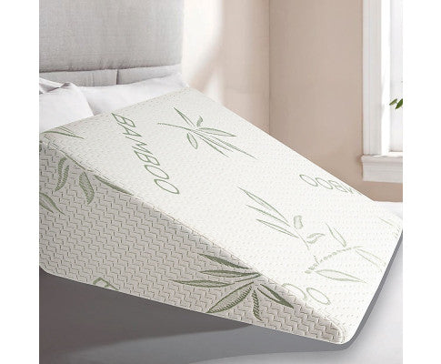 Cool Gel Memory Foam Bed Wedge Pillow Cushion Neck Back Support Sleep with Cover Big Bedding Australia