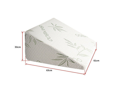 Cool Gel Memory Foam Bed Wedge Pillow Cushion Neck Back Support Sleep with Cover Big Bedding Australia