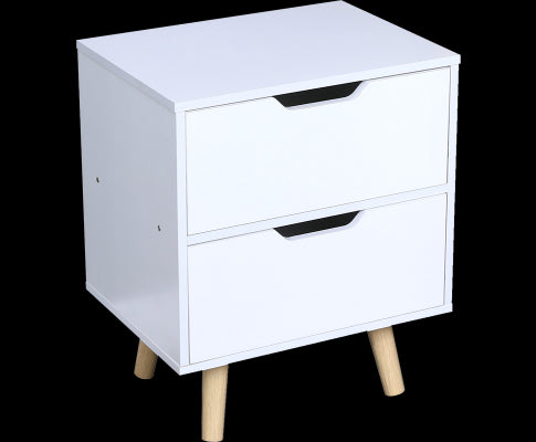 Wooden Bedside Table 2 Drawers Cabinet Storage Night Stand Big Bedding Australia