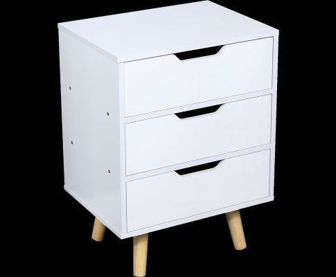Wooden Bedside Table 3 Drawers Cabinet Storage Night Stand Big Bedding Australia