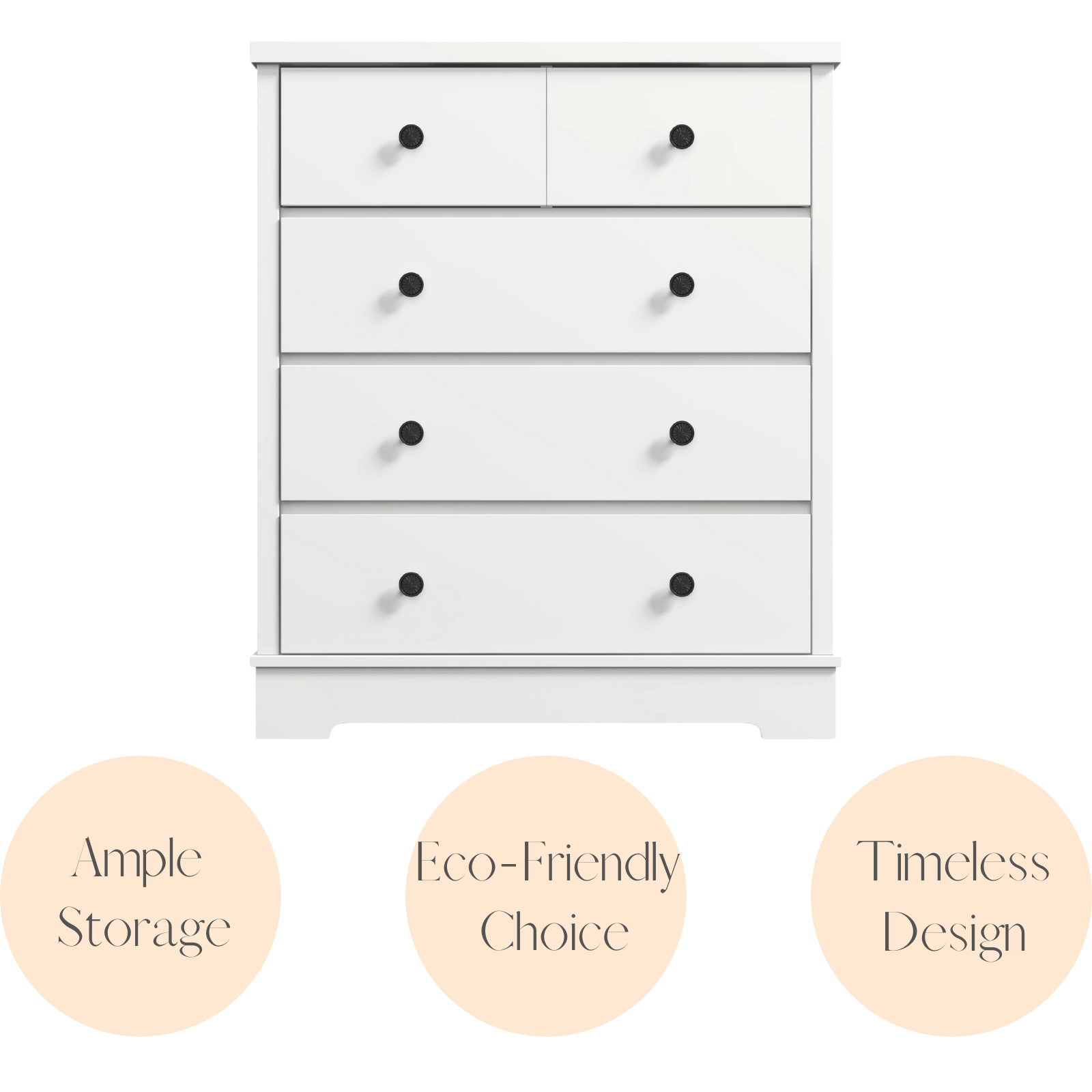 Margaux White Coastal Style Chest of Drawers Tallboy Big Bedding Australia
