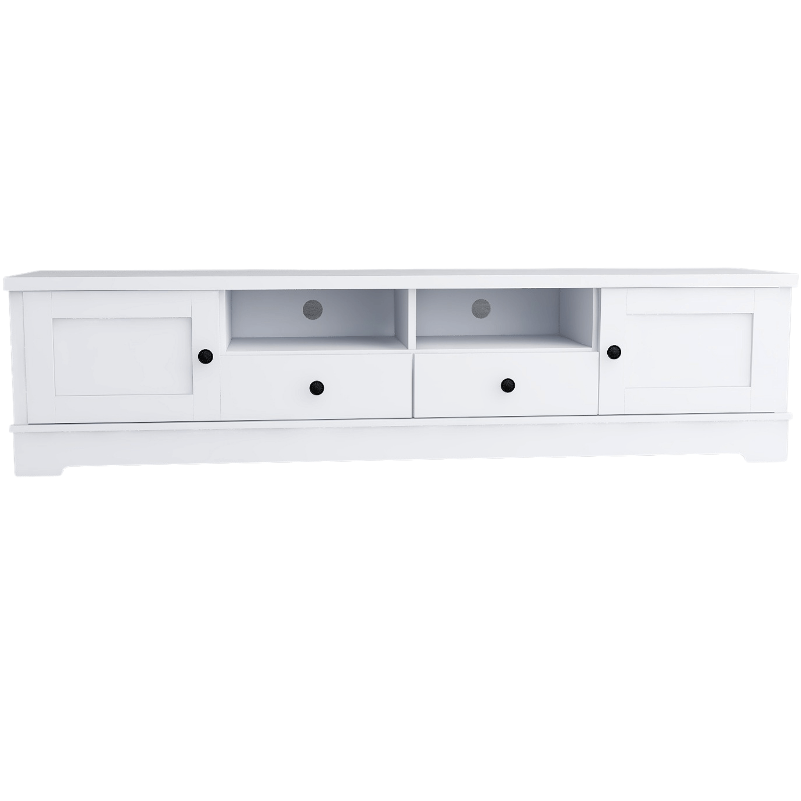 Margaux White Coastal Style 180cm Entertainment Unit Big Bedding Australia