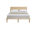 Natural Solid Wood Bed Frame Bed Base with Headboard Big Bedding Australia