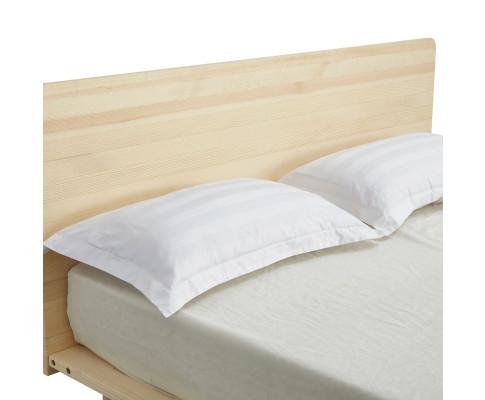 Natural Solid Wood Bed Frame Bed Base with Headboard Big Bedding Australia