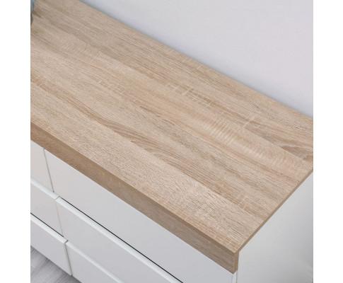 Ashley Coastal White Wooden Chest of 6 Drawers Cabinet Big Bedding Australia