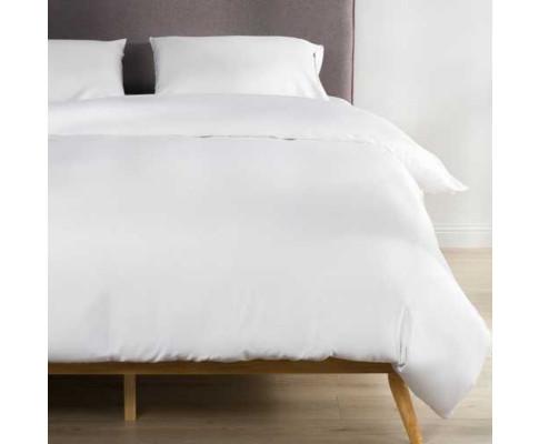 Organic Bamboo Duvet Cover Set A - White Big Bedding Australia