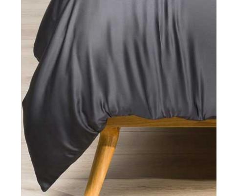 Organic Bamboo Duvet Cover Set A - Charcoal Big Bedding Australia