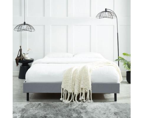 Modern Minimalist Stone Grey Bed Base Frame Big Bedding Australia