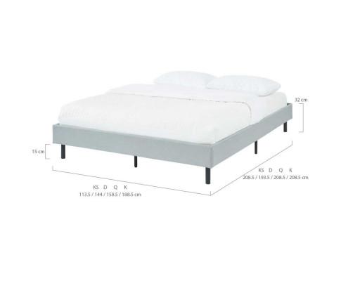 Modern Minimalist Stone Grey Bed Base Frame Big Bedding Australia