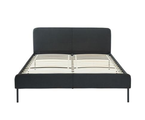 Modern Minimalist Charcoal Bed frame with Curved Head board Big Bedding Australia
