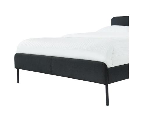 Modern Minimalist Charcoal Bed frame with Curved Head board Big Bedding Australia