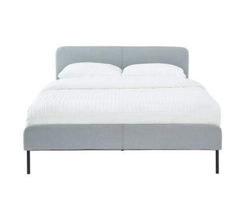 Modern Minimalist Stone Grey Bed frame with Curved Head board Big Bedding Australia