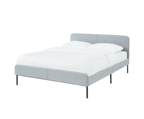 Modern Minimalist Stone Grey Bed frame with Curved Head board Big Bedding Australia