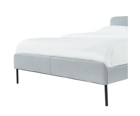 Modern Minimalist Stone Grey Bed frame with Curved Head board Big Bedding Australia