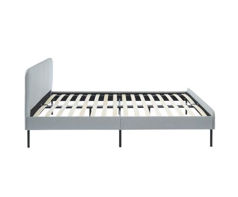 Modern Minimalist Stone Grey Bed frame with Curved Head board Big Bedding Australia