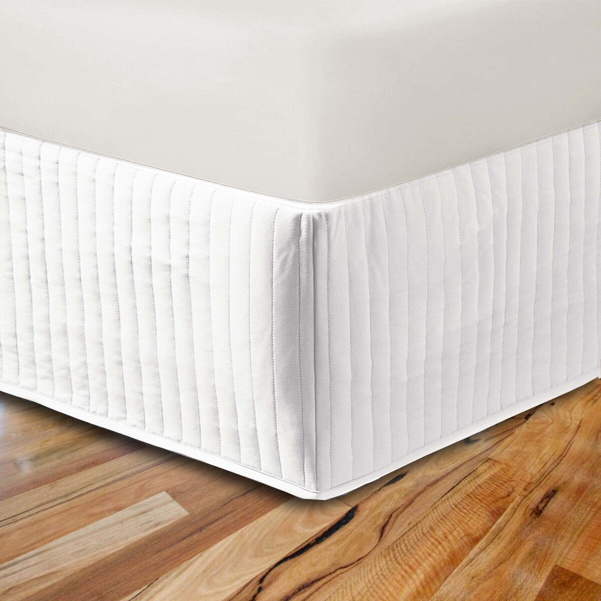 Luxton Ezy Quilted Valance - White Luxton