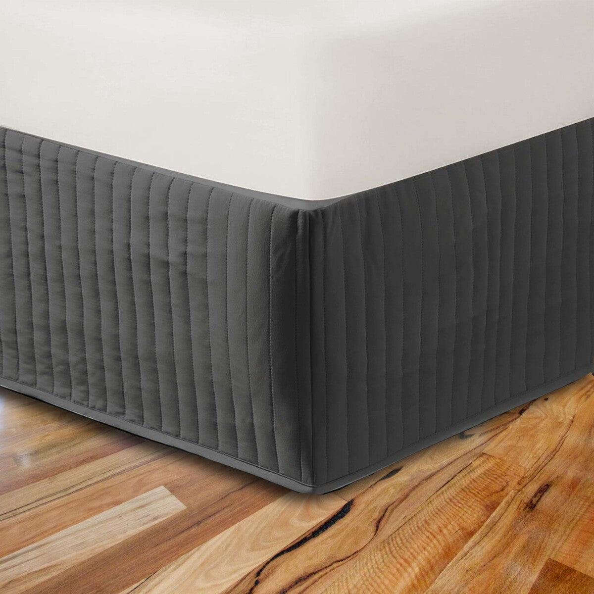 Luxton Ezy Quilted Valance - Grey Luxton