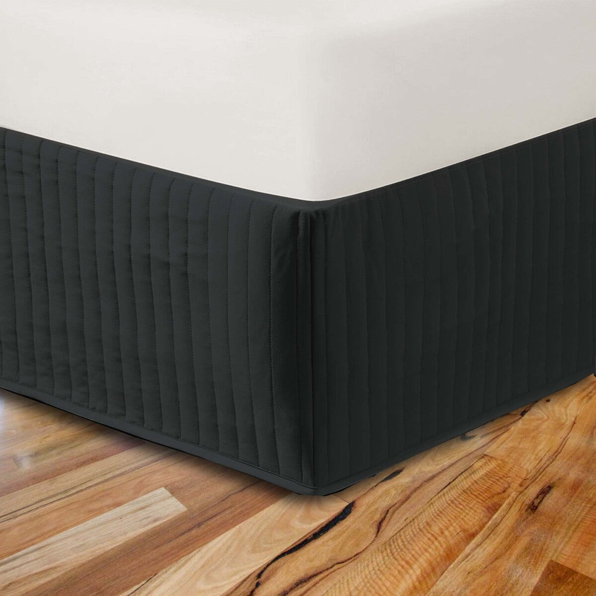 Luxton Ezy Quilted Valance - Black Luxton