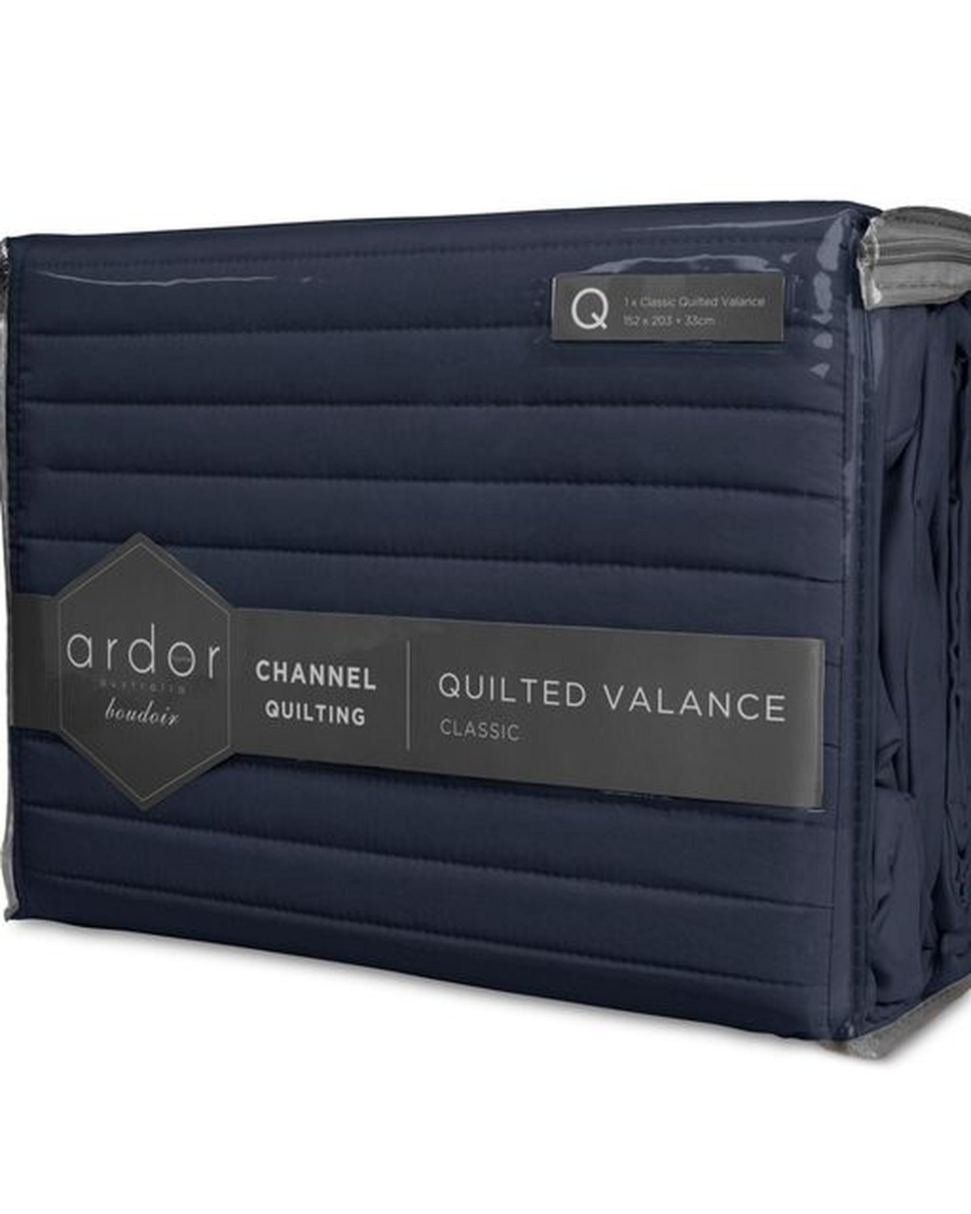 Ardor Boudoir Quilted Valance - Navy Ardor Bedding