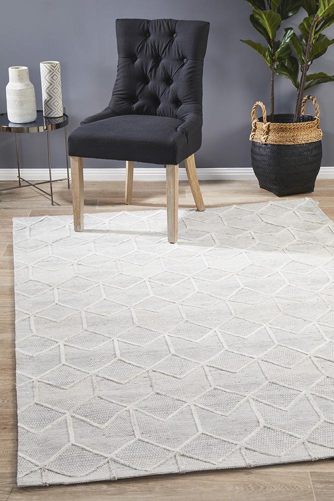 Visions Winter Grey Brush Modern Rug Rug Culture