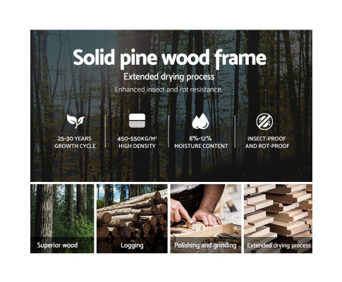 Single Wooden Bed Frame Bedroom Furniture Kids Artiss