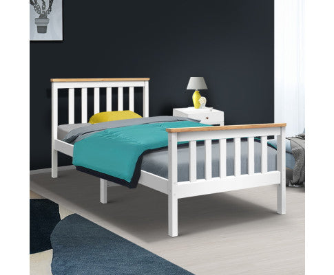 Single Wooden Bed Frame Bedroom Furniture Kids Artiss