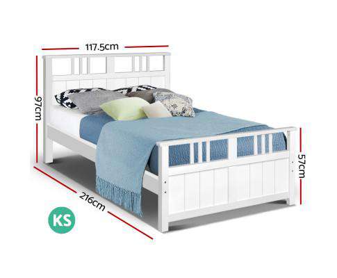 Wooden Bed Frame King Single Size Timber Kids Adults Mattress Base EVA Artiss