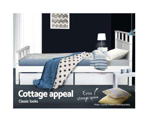 Wooden Bed Frame King Single Size Timber Kids Adults Mattress Base EVA Artiss