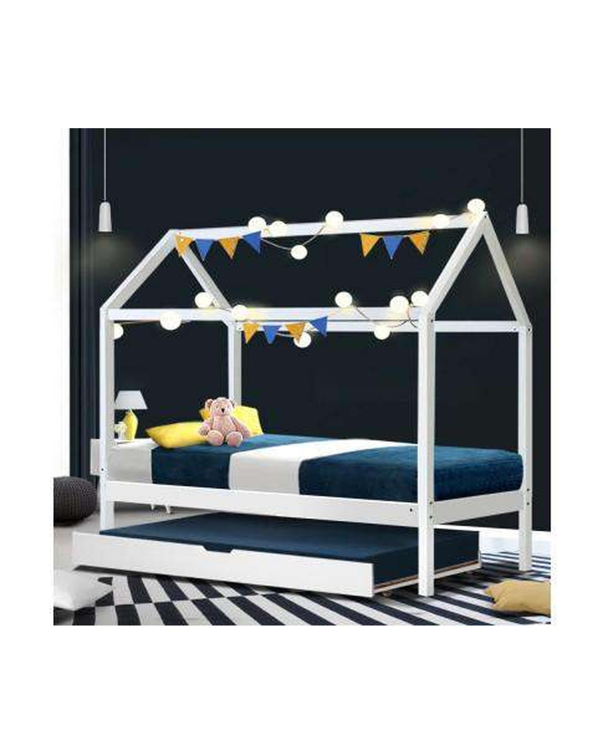 Wooden White Holy Kids Bedframe Artiss