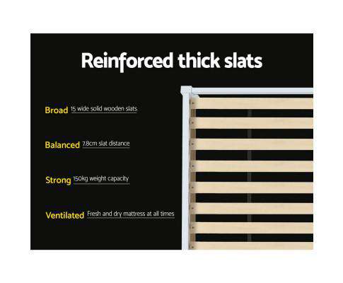 Bed Frame KING SINGLE Wooden Timber Trundle Daybed Size Base ELVIS Artiss