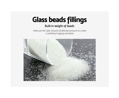 Weighted Blanket Kids 2.3KG Heavy Gravity Blankets Microfibre Cover Comfort Calming Deep Relax Better Sleep Grey Giselle