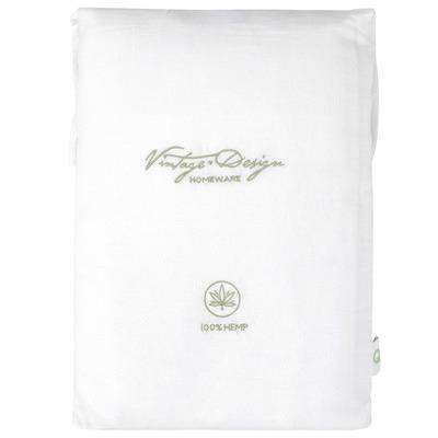 Vintage Design White Hemp Sheet Set Vintage Design