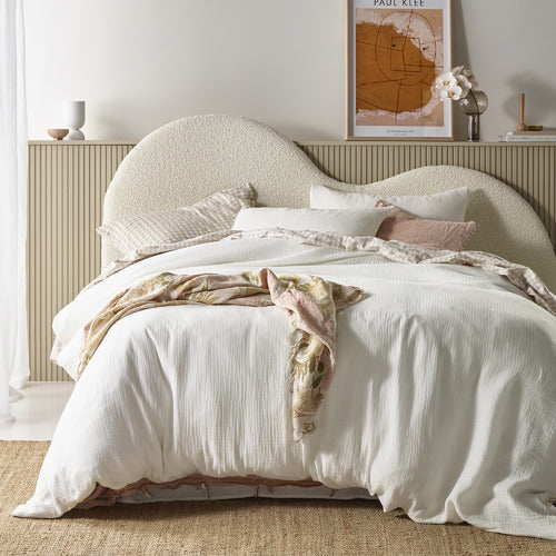 Vintage Design White Hugo Cotton Gauze Quilt Cover Set Vintage Design