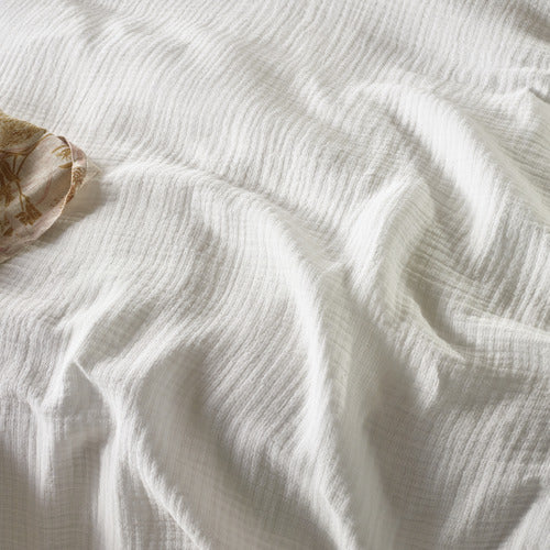 Vintage Design White Hugo Cotton Gauze Quilt Cover Set Vintage Design