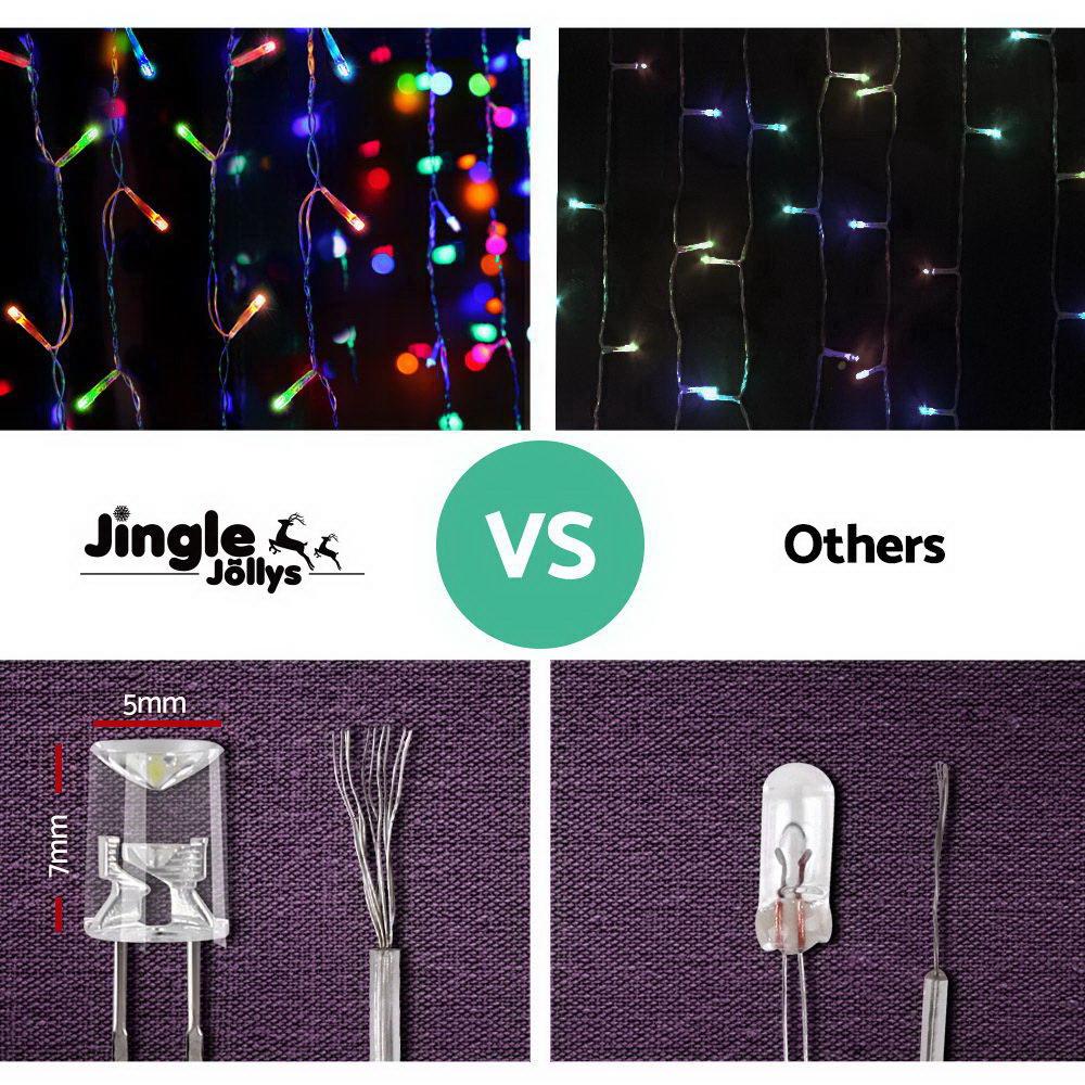 800 LED Christmas Icicle Lights Mutlicolour Big Bedding Australia