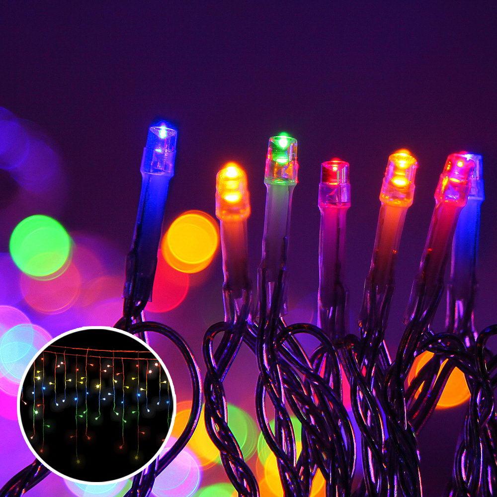 800 LED Christmas Icicle Lights Mutlicolour Big Bedding Australia